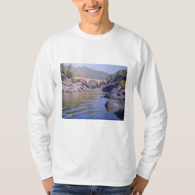 Camiseta de manga larga sin puente para hombres (Anverso)