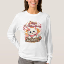 Camiseta de manga larga Stay Pawsitive Cat