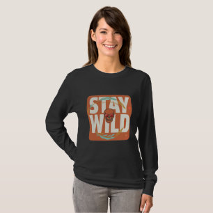 Camiseta de manga larga Stay Wild Skull