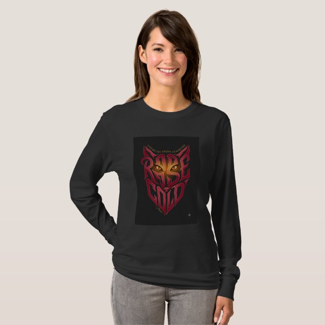 Camiseta de manga larga tipografía Rise Bold Wolf (Anverso completo)