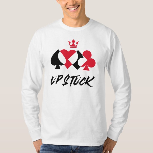 Camiseta de manga larga UpStuck Suits unisex (Anverso)