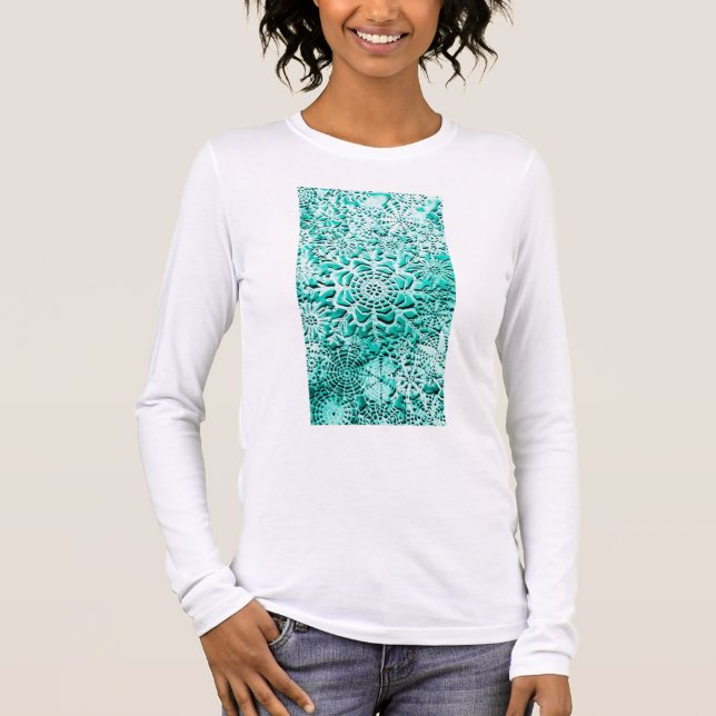 Camiseta de manga larga verde nieve (Anverso)