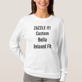 Camiseta de manga larga y relajada para mujeres Pe