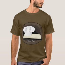 Camiseta de manga marrón del chef