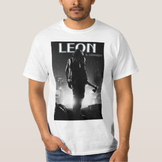 Camiseta de manga media blanca con diseño de Leons