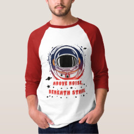 Camiseta de Manga Raglan con Retrato de Astronauta