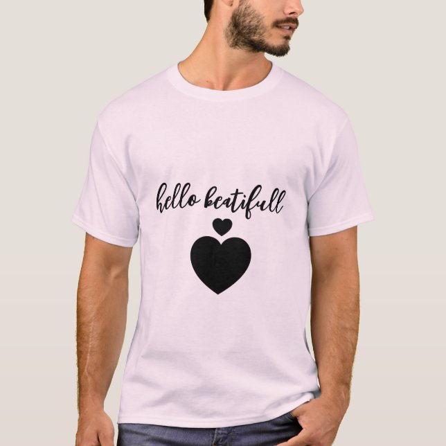 camiseta de mangas cortas con diseño de corazón (Anverso)