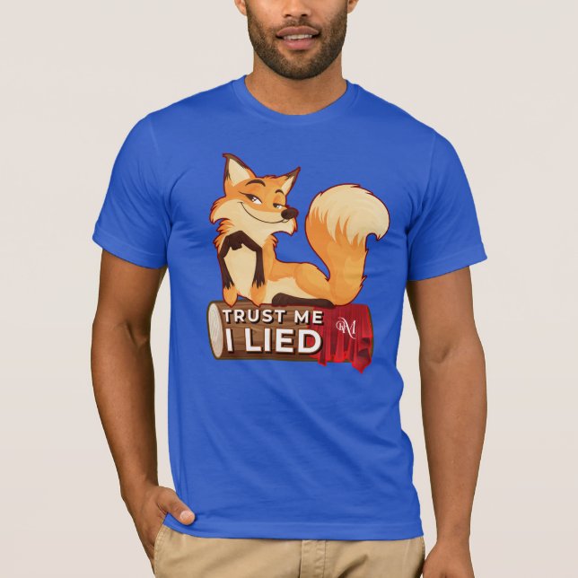 Camiseta de mangas cortas : Confía en mí (azul) (Anverso)