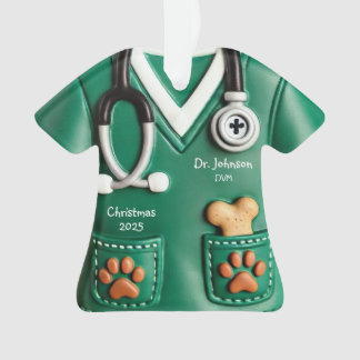 Camiseta de manto quirúrgico de veterinario Adorno