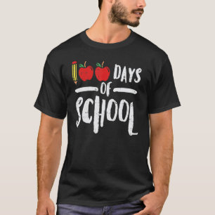 Camiseta De Manzana De 100 Días De Escuela Maestro