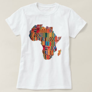 Camiseta de Mapa Africano Colorido de Celebración
