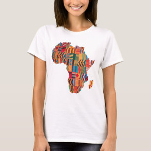 Camiseta de Mapa Africano Colorido de Celebración
