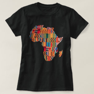 Camiseta de Mapa Africano Colorido de Celebración