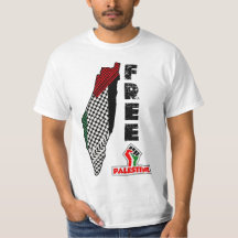 Camiseta de mapa de keffiyeh de Palestina libre ba