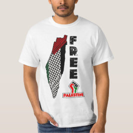 Camiseta de mapa de keffiyeh de Palestina libre ba