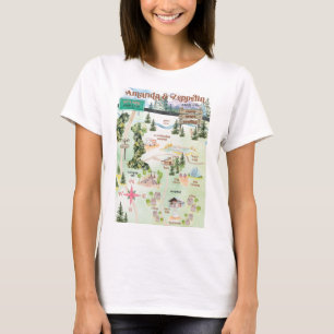 camiseta de mapa del campamento de mujeres