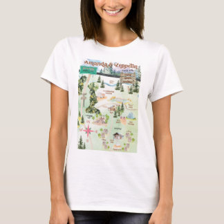 camiseta de mapa del campamento de mujeres