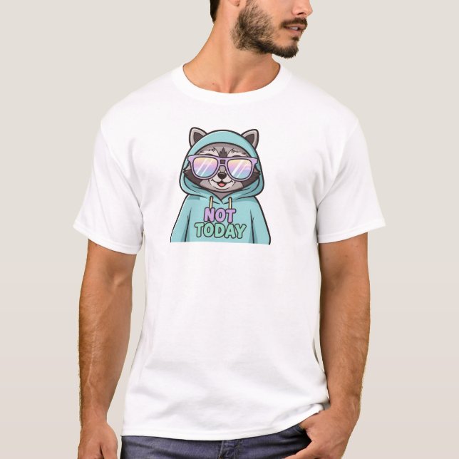 Camiseta de Mapache Adorable – Cita Divertida “No  (Anverso)