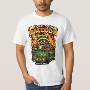 Camiseta de Mapache de Basurero de Apoyo Emocional