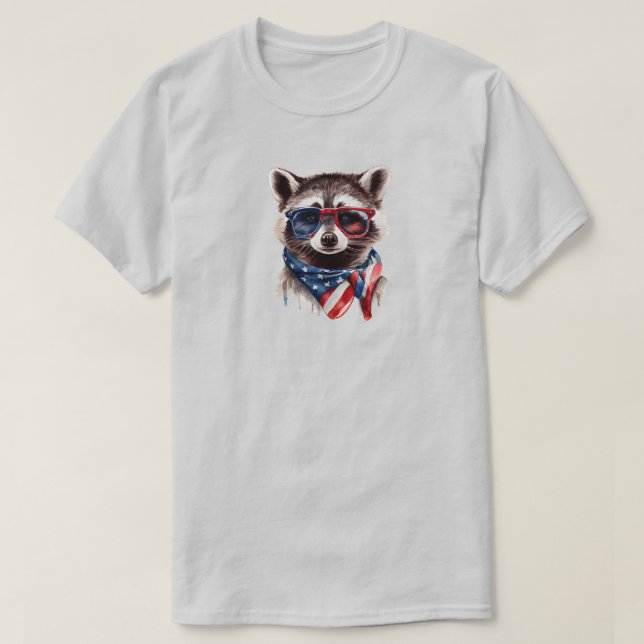 Camiseta de Mapache del 4 de Julio (Diseño del anverso)