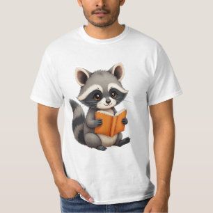 Camiseta de Mapache Lindo Leyendo Libro Amante de 