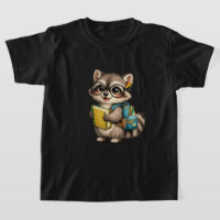 Camiseta de mapache lindo para niños para el regre