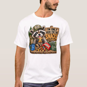 Camiseta de mapache para snack al aire libre