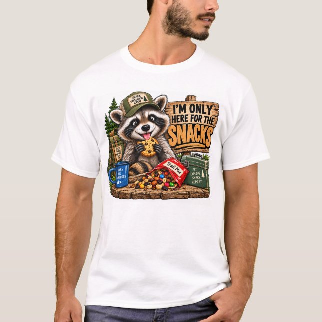Camiseta de mapache para snack al aire libre (Anverso)