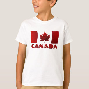Camiseta de Maple Leaf Kid con bandera de Canadá
