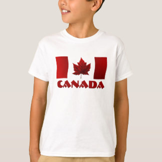 Camiseta de Maple Leaf Kid con bandera de Canadá