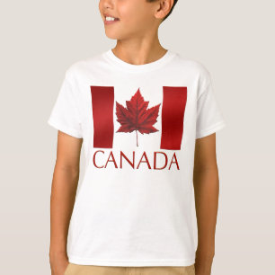 Camiseta de Maple Leaf Kid con bandera de Canadá