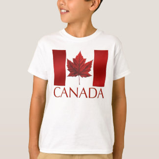 Camiseta de Maple Leaf Kid con bandera de Canadá