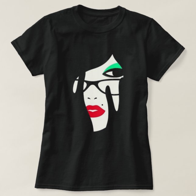 Camiseta de maquillaje de cara chica (Diseño del anverso)
