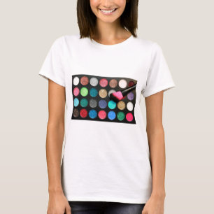 Camiseta de maquillaje purpurina