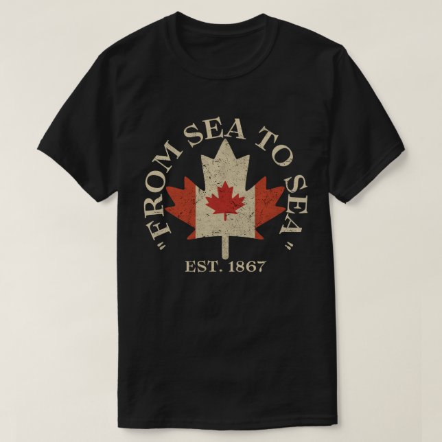 Camiseta De Mar a Mar Canadá est. 1867 (Diseño del anverso)