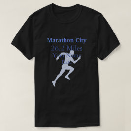 Camiseta de maratón azul personalizada