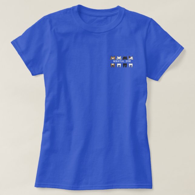 Camiseta de marco de gato multicolor divertida (Diseño del anverso)