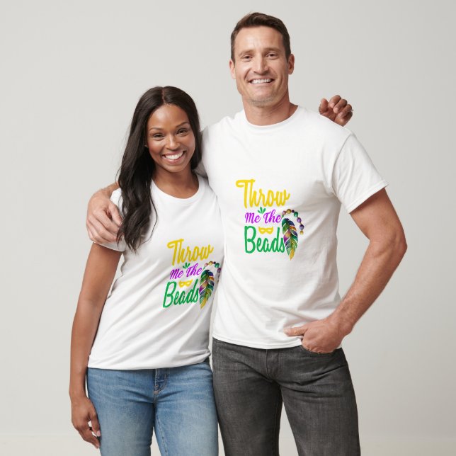 Camiseta de Mardi Gras Arrójame Las Cuentas (Unisexo)