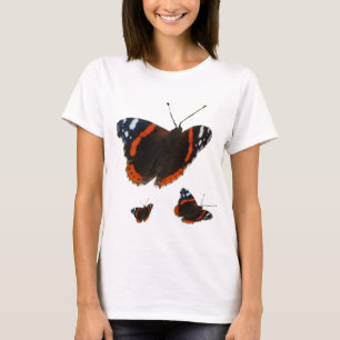 Camiseta de Mariposa Almirante Rojo