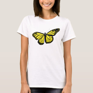 Camiseta de mariposa amarilla