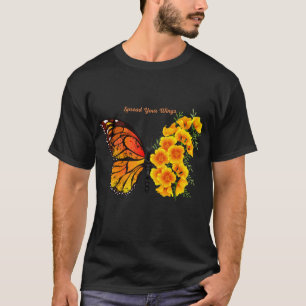 Camiseta de mariposa amarilla