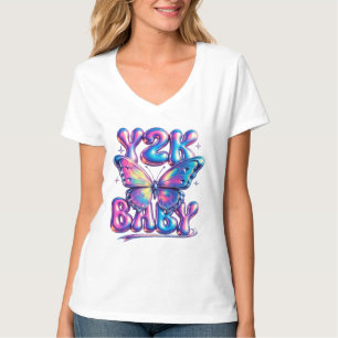 Camiseta de Mariposa Chrome Y2K Baby