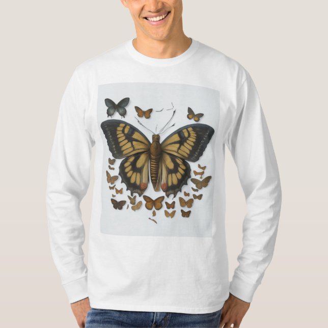 Camiseta de mariposa con problemas (Anverso)