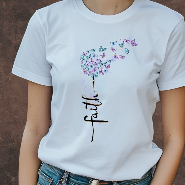 Camiseta de mariposa de fe | Camiseta cristiana (Subido por el creador)