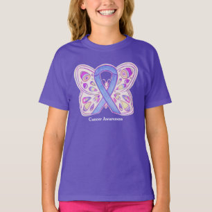 Camiseta de mariposa de la cinta de concientizació