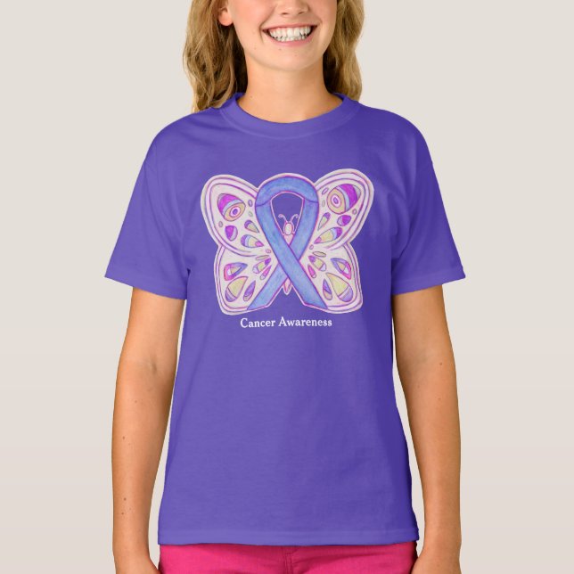 Camiseta de mariposa de la cinta de concientizació (Anverso)