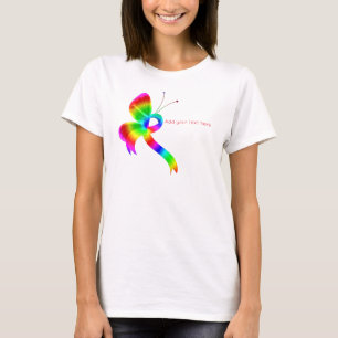 Camiseta de mariposa de la cinta de sensibilizació