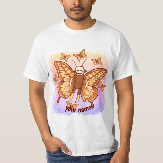 Camiseta de Mariposa de Mono de Calcetín (Anverso)