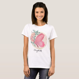 Camiseta de mariposa floral personalizada
