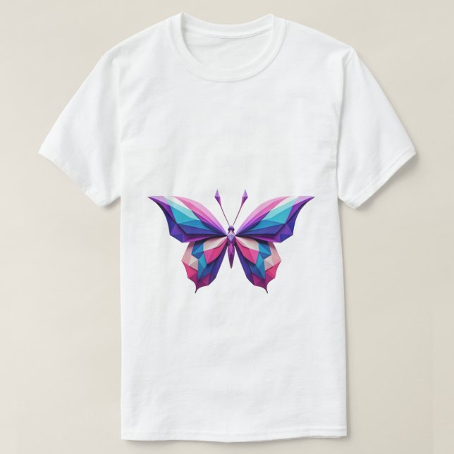 Camiseta de mariposa geométrica (Diseño del anverso)
